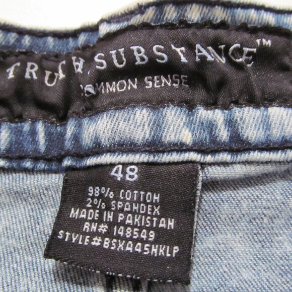 NWT Truth Substance Shorts Mens 48 (46" Actual) ~ Denim Stretch Slim Fit Zippers - Picture 14 of 16